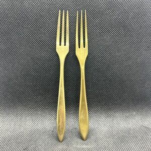 Vintage Dirigold Dirilyte Goldware Regal Flatware Silverware Strawberry Fork 5"